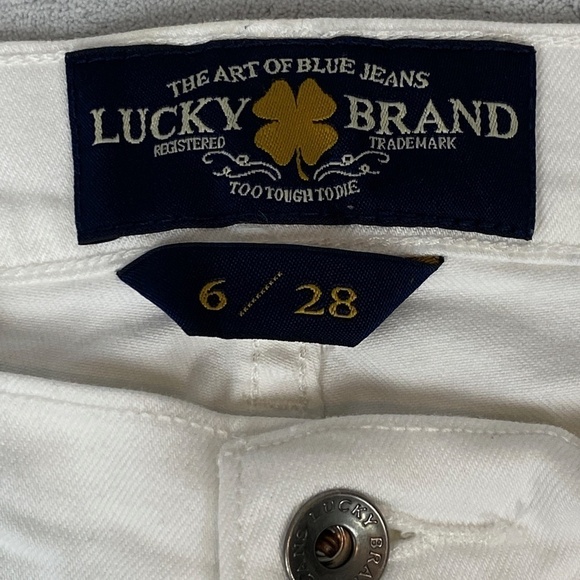 Lucky Brand Zoe Straight Crop Ankle Jeans White Size 6 / 28 Mid Rise - Picture 5 of 9